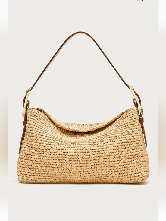 J. Crew Handbags - NWOT J.Crew Berkeley small handknotted shoulder bag in raffia $148 Display